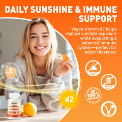 Graphic illustrating bone and teeth support from Vitamin D2 2000 IU