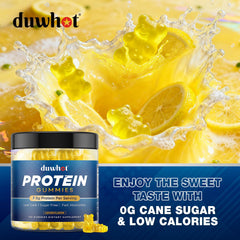 duwhot Whey Protein Gummies lemon on-the-go scene suggests easy daily protein.
