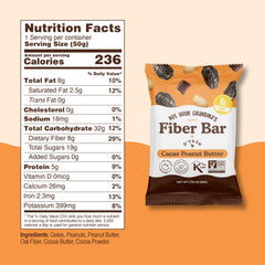 D’vash Fiber Bars Pecan Cacao flavor front