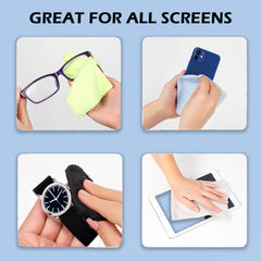 Microfiber cloth cleaning glasses without scratches