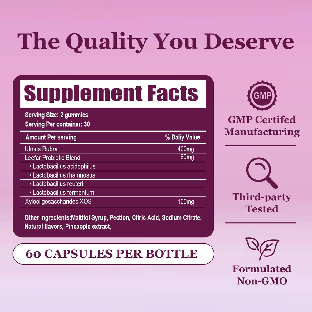 Gummies with pineapple flavor next to the bottle