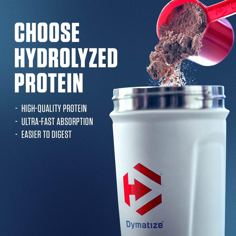 Dymatize ISO100 scoop highlights precise serving size for consistent protein intake.