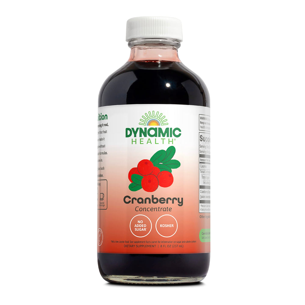 Dynamic Health Cranberry Juice Concentrate bottle unsweetened no added sugar