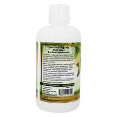 Dynamic Health Goji Gold Juice nutrition info illustrates minerals and antioxidants for daily support.