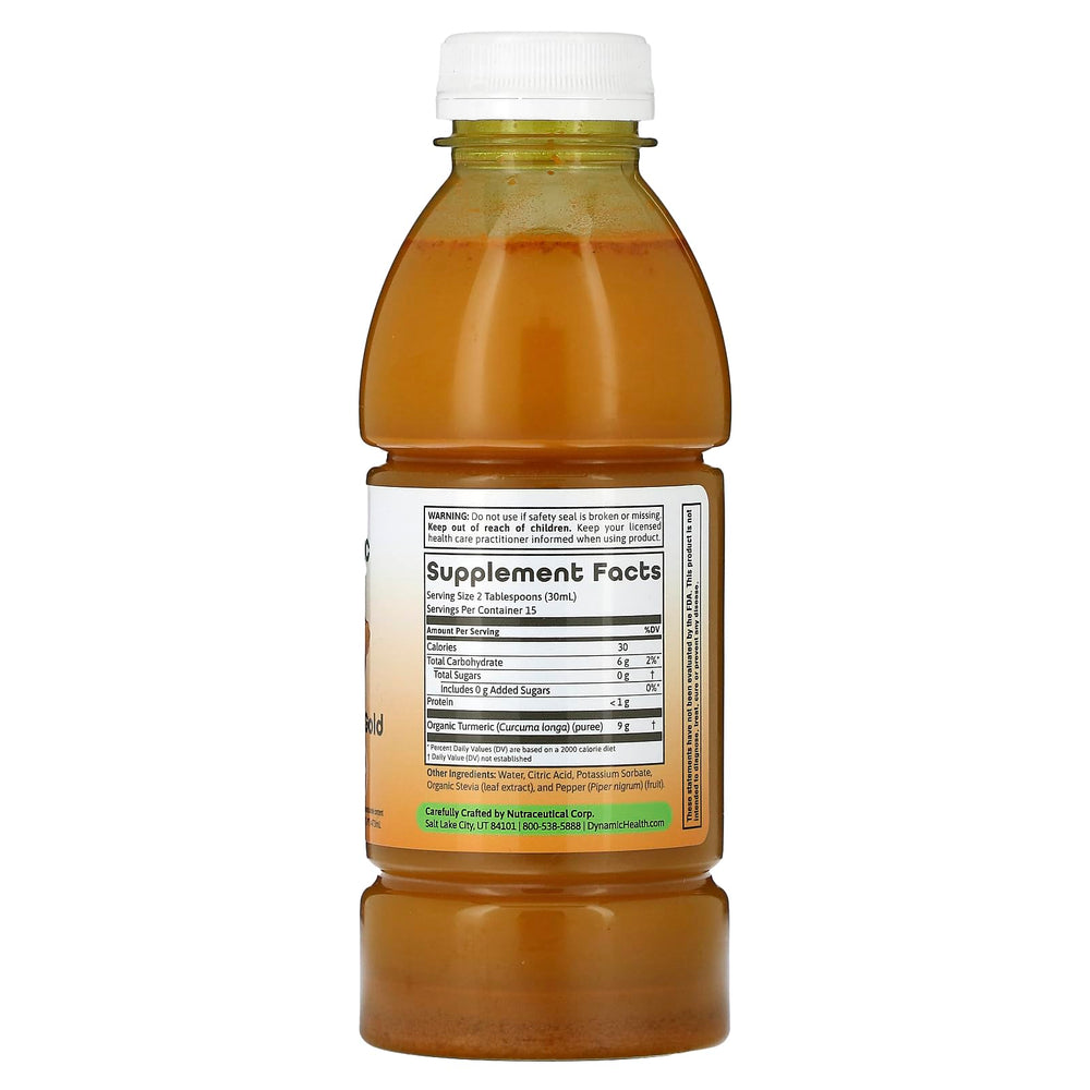 Dynamic Health Turmeric Gold bottle side view