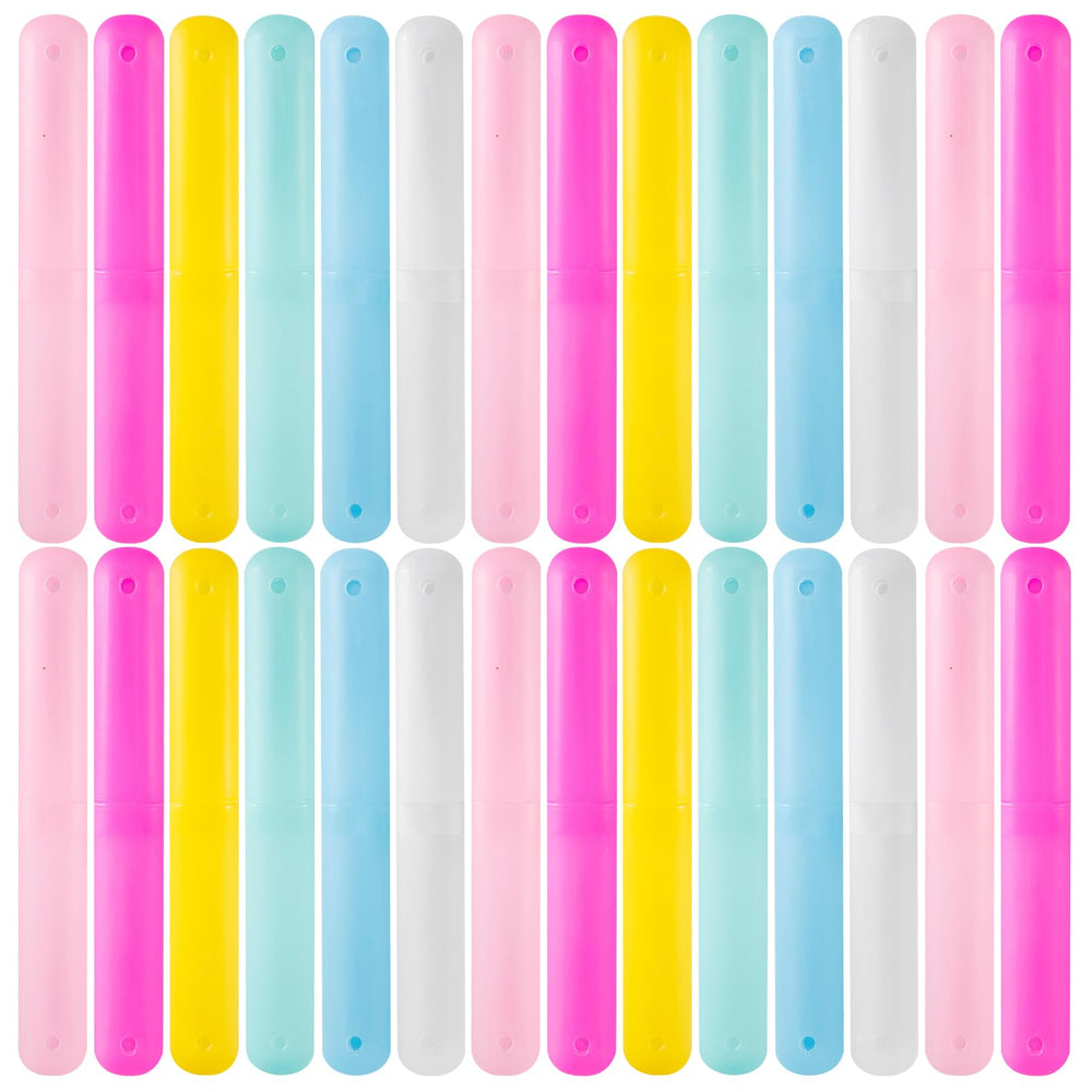 Dyrfolm 24-piece toothbrush case set in pink color