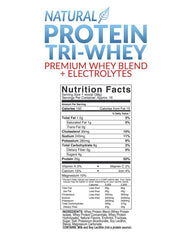 E-hydrate Tri-Whey Protein Powder Vanilla packaging and tub