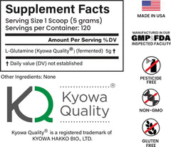 E1P L-Glutamine 600g non-GMO, halal and kosher certified