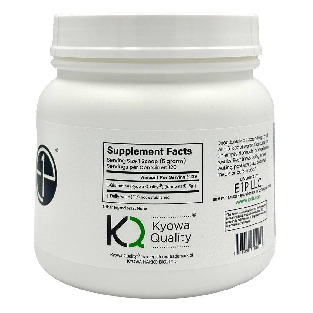 E1P L-Glutamine 600g third-party lab tested