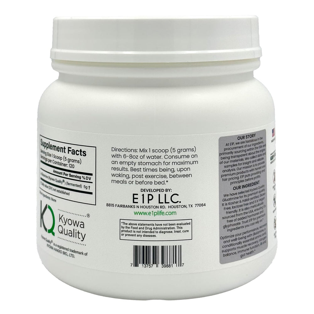 E1P L-Glutamine 600g vegan fermented formula