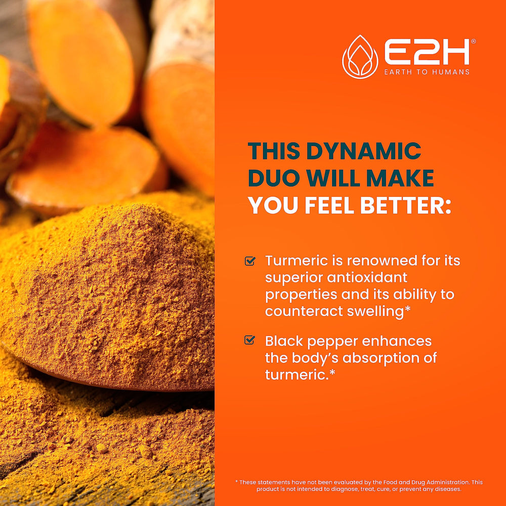 Product label of E2H Turmeric Curcumin Drops