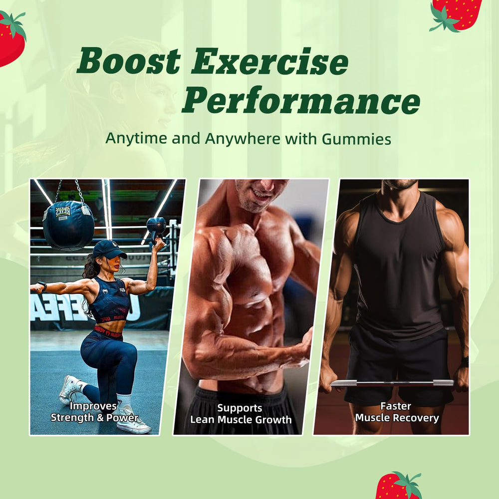 Lifestyle shot featuring EAA Gummies Strawberry