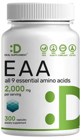 Front view of Deal Supplement Essential Amino Acids bottle (unflavored)