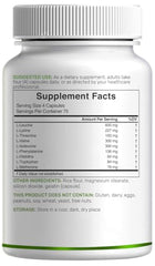 Close-up of bottle label showing 2,000mg per serving and 9-in-1 EAA/BCAA