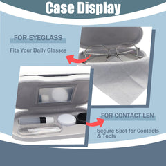 close-up of flip-top mirror on eagosion case