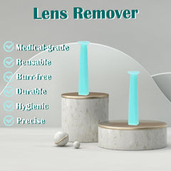 Food-grade silicone lens remover tip for RGP lenses
