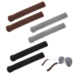 Three pairs of soft knitting cotton eyeglasses ear grippers