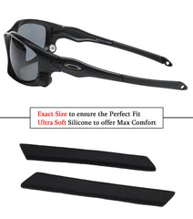 Close-up of earsocks on Oakley Racing Jacket frame, soft silicone