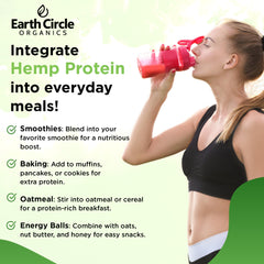 Earth Circle Organics hemp protein powder resealable pouch for freshness and storage