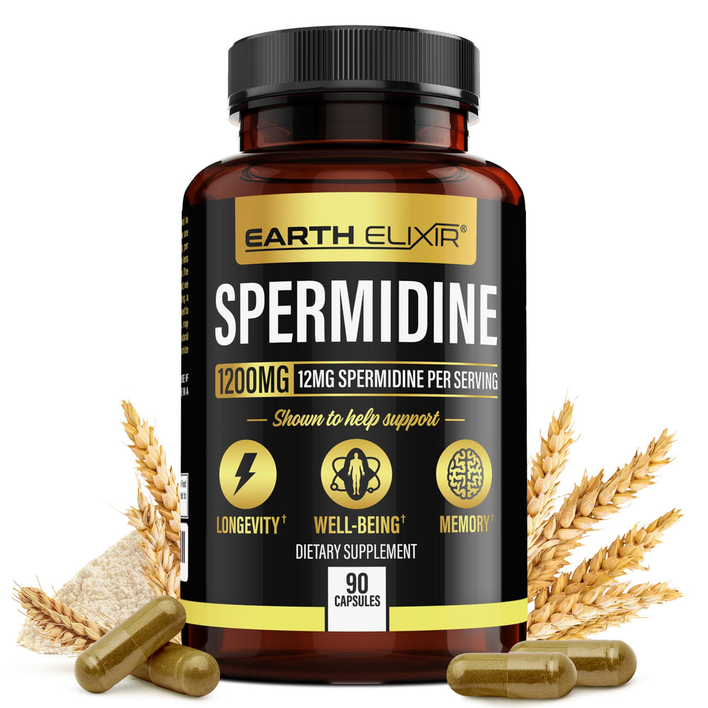 Earth Elixir Spermidine 1200mg bottle label