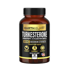 Back label of Earth Elixir Turkesterone bottle