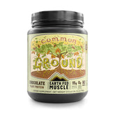 Earth Fed Muscle Common Ground Plant Protein canister front for clean protein essentials.