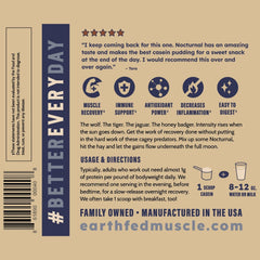 Earth Fed Muscle Nocturnal Casein pour and mix demonstration in glass.