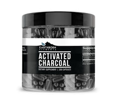 Earthborn Elements Activated Charcoal Capsules bottle with 200 count