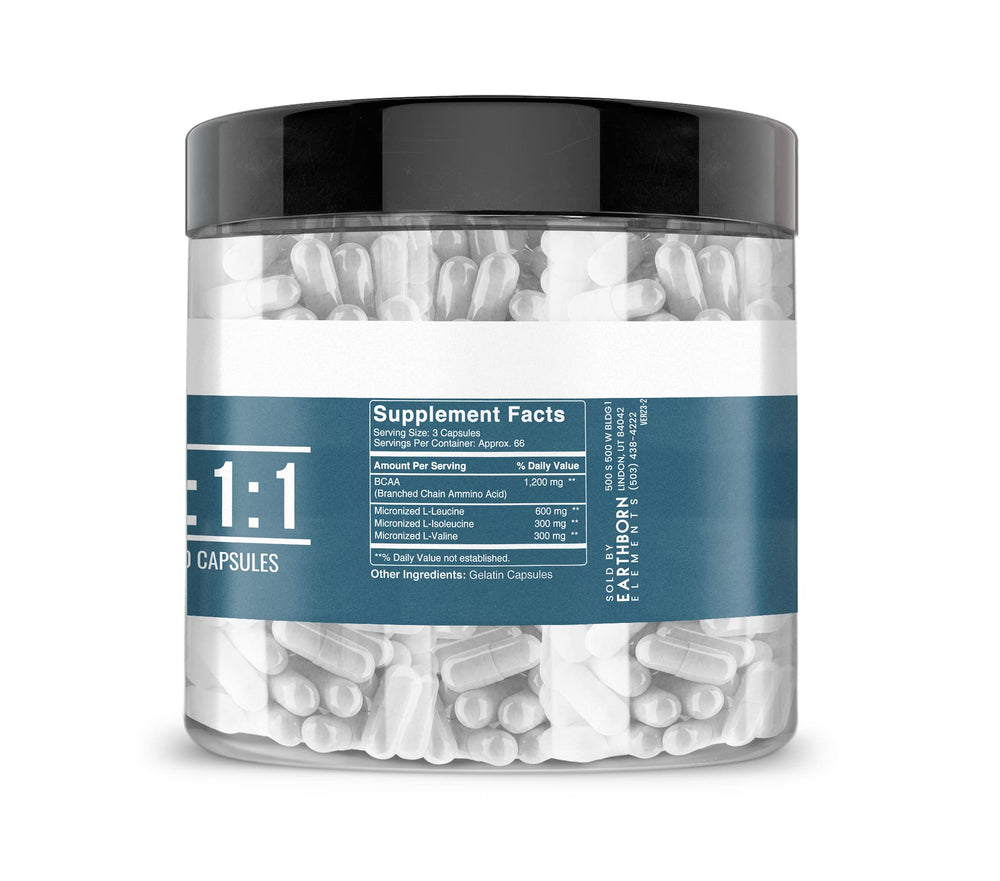 BCAA 2:1:1 Leucine Isoleucine Valine ratio graphic