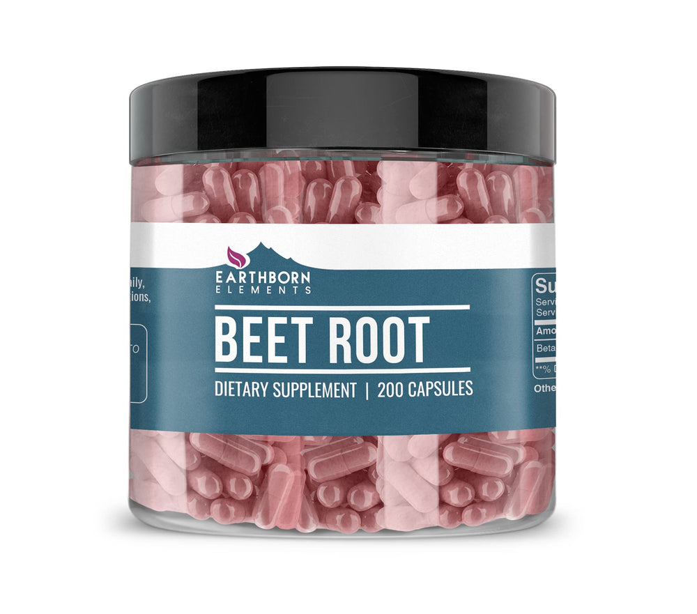 Earthborn Elements Beet Root Capsules bottle – front view