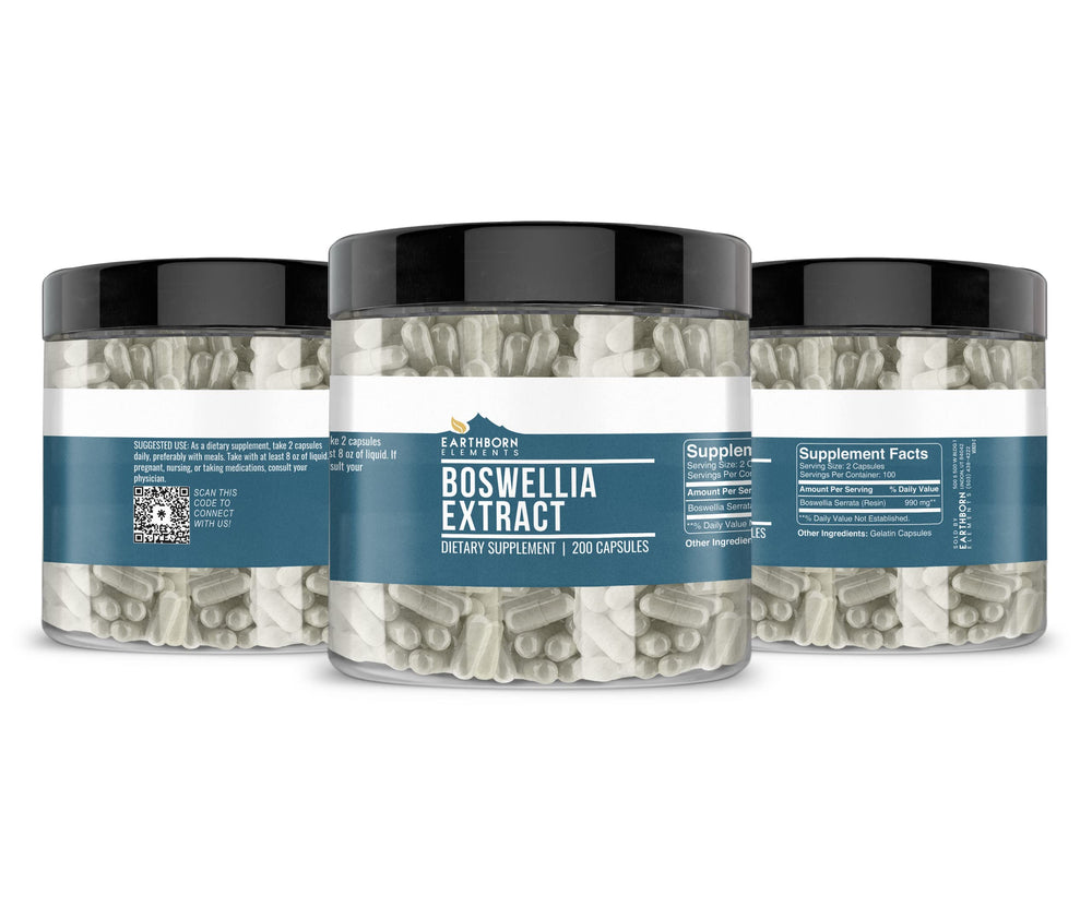 Supplement facts and capsule details for Boswellia Serrata extract