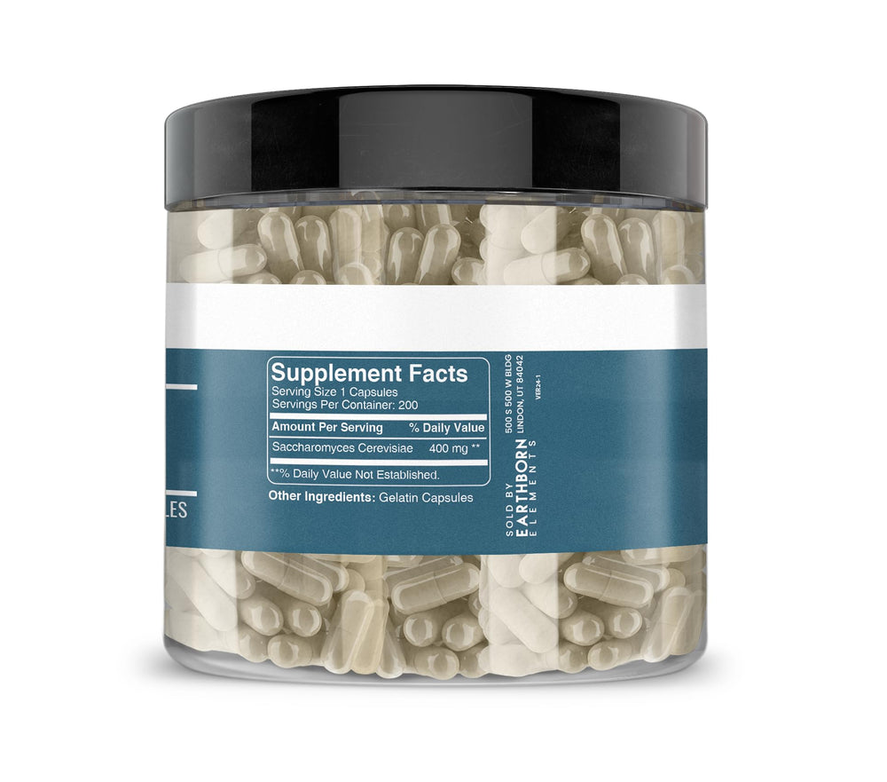 Capsules close-up of Earthborn Elements Brewer's Yeast