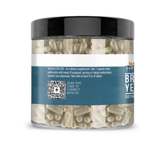 Brewer's Yeast capsules and label indicating Saccharomyces cerevisiae