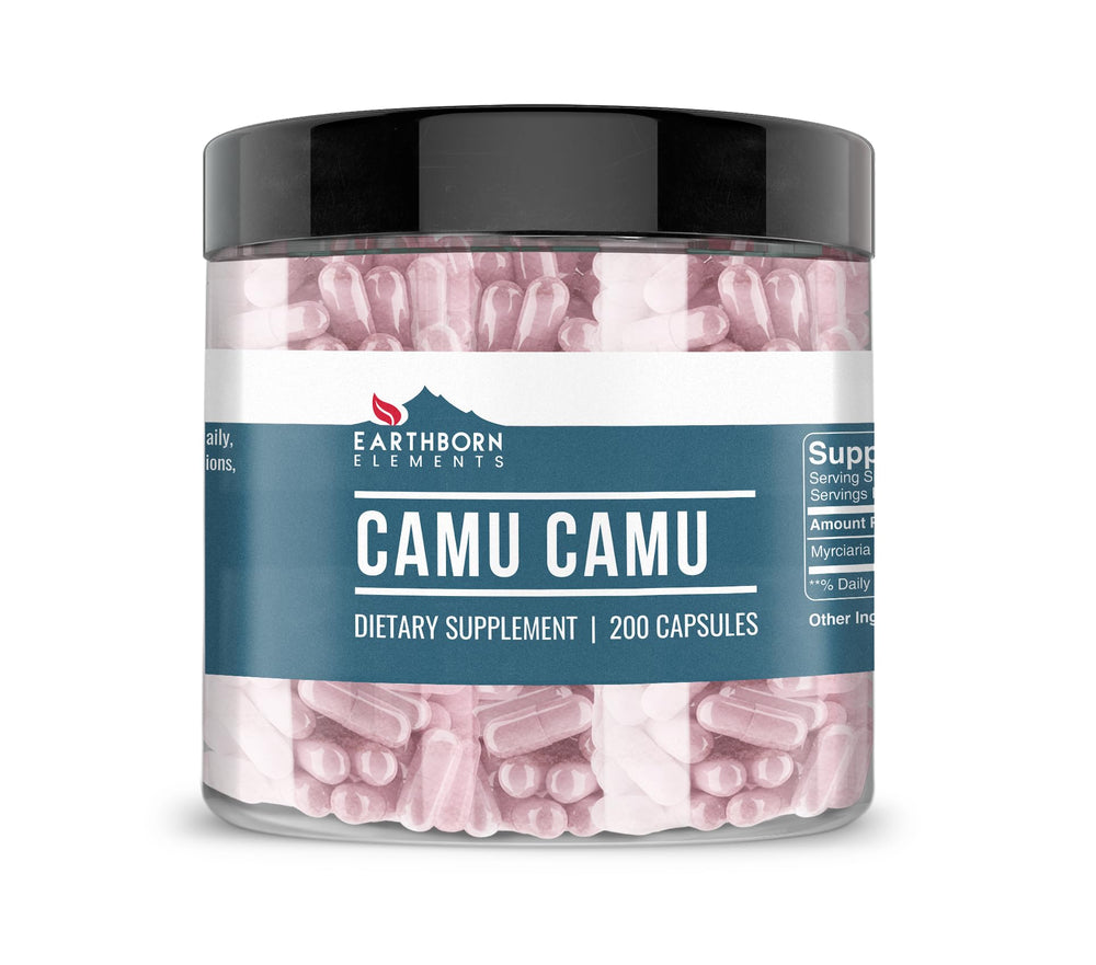 Earthborn Elements Camu Camu 200 Capsules bottle – front view