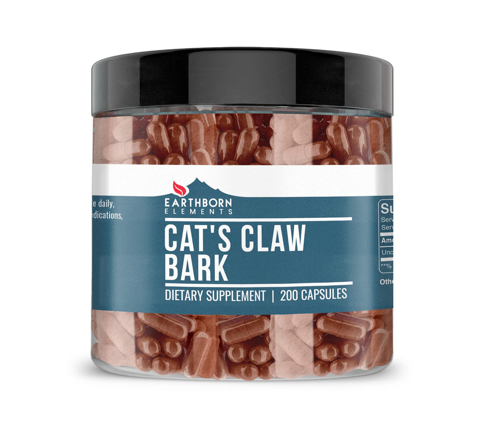 Earthborn Elements Cat's Claw Bark 200 Capsules bottle label