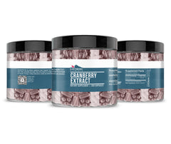 Close-up of Earthborn Elements Cranberry Extract label