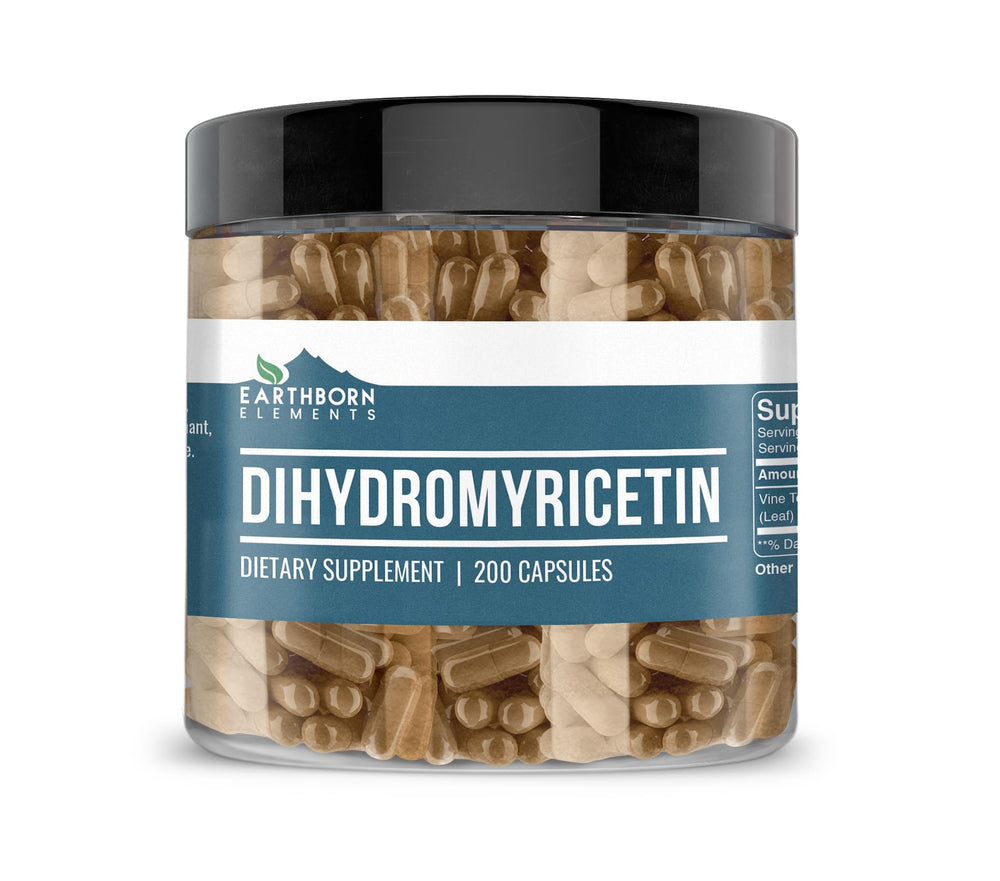 Earthborn Elements DHM 200 capsules bottle on white background
