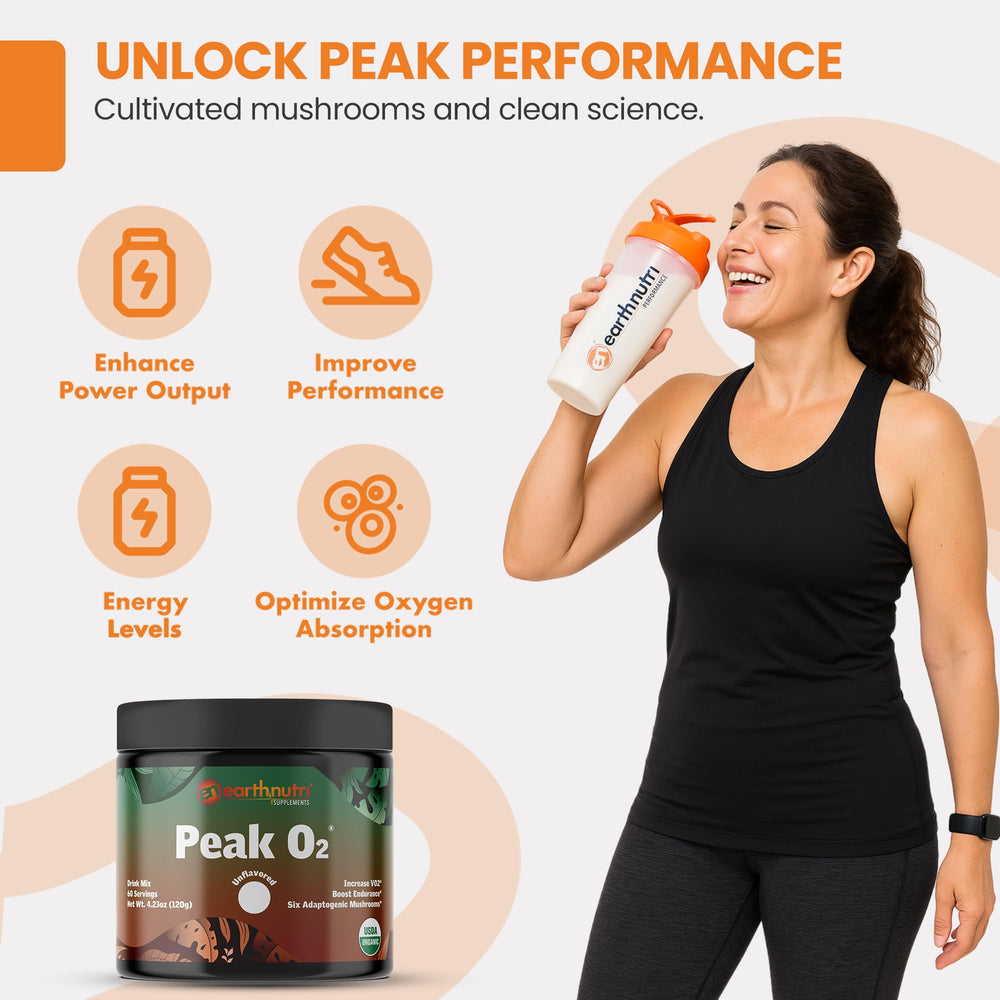 Athlete mixing PeakO2 powder into water or a smoothie