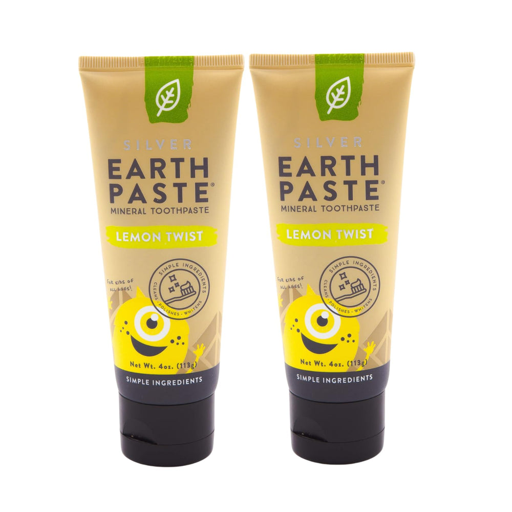 Redmond Earthpaste Lemon Twist toothpaste 4 oz tube and packaging