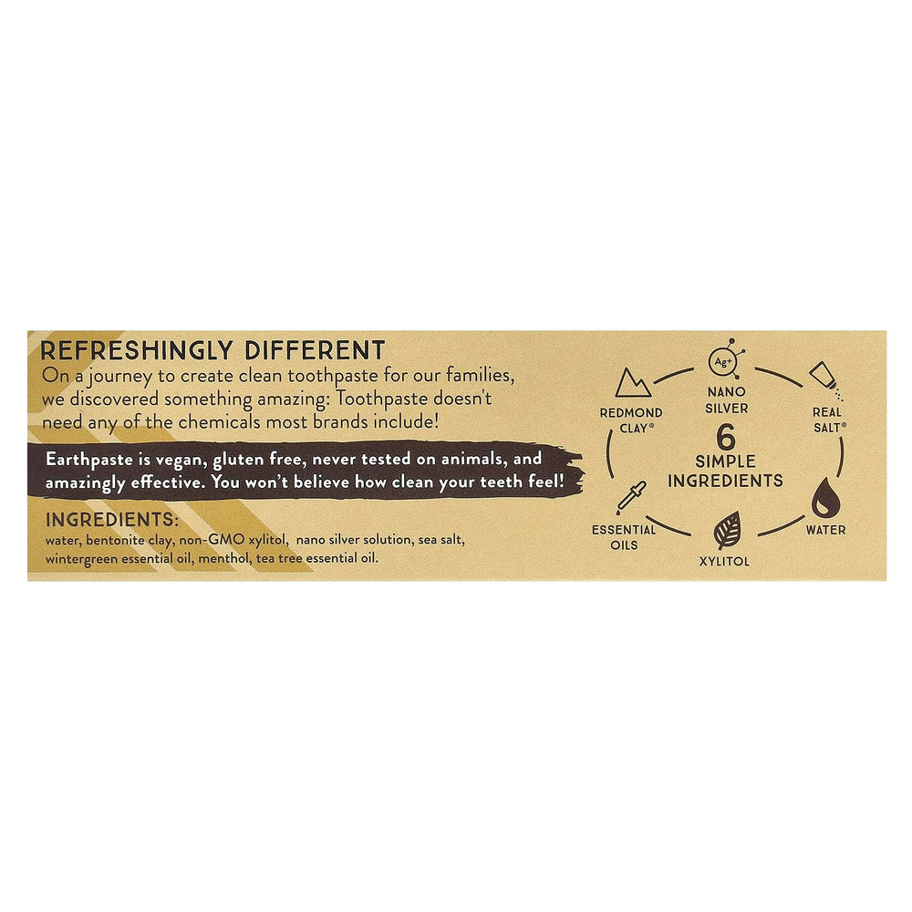 Earthpaste Wintergreen packaging and tube details