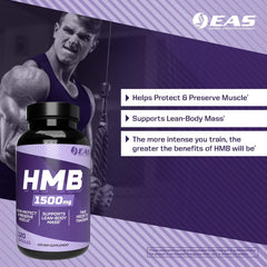 Close-up of EAS HMB 1500mg product label