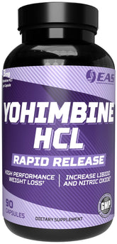 Bottle label of EAS Yohimbine HCL