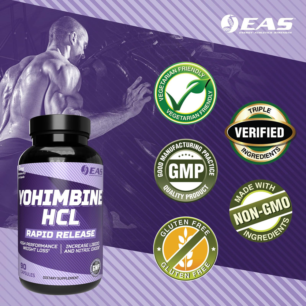 EAS Yohimbine HCL packaging with branding