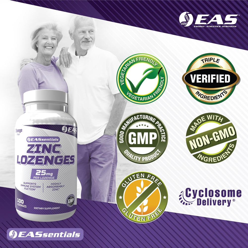 EAS Zinc Lozenges orange packaging