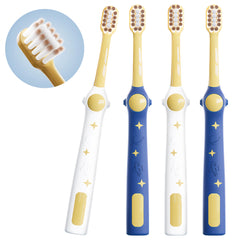 Close-up of ultra-soft bristles on EASICUTI toddler toothbrush