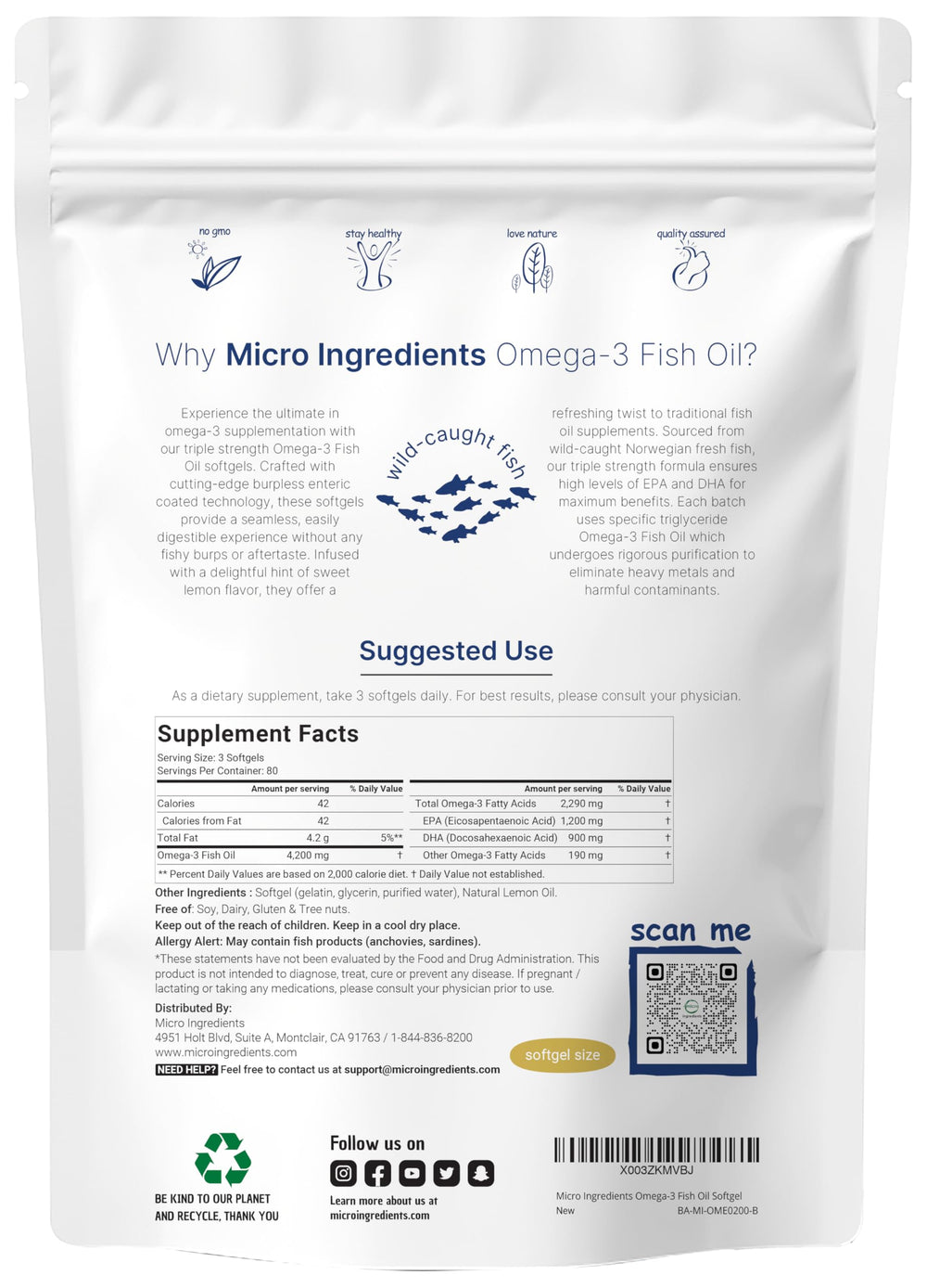 Easy-to-digest daily omega-3 softgels