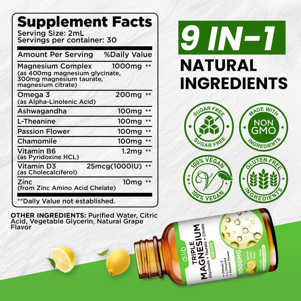 Easy dosing bottle and label for magnesium supplement