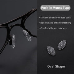 Nose pads that install easily without tools