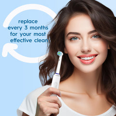 Easy-install MOFELE brush heads visual guide (White)