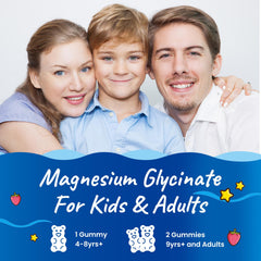 Easy-to-chew magnesium glycinate gummies for kids